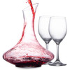 Mafiti Wine Decanter Aerator Crystal Glass Wine Carafe with 2 Red Wine Glasses,Premium Christmas Wine Gift(56 OZ)