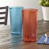 Cafe Break-Resistant Plastic 20oz Restaurant-Quality Beverage Tumblers | Set of 16 in 4 Assorted Colors.