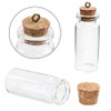 44pcs Mini Glass Jars Bottles with Cork Stoppers Wish Bottles（20pcs 5ml and 12pcs 10ml and 12pcs 20ml）,50pcs Eye Screws,30 Meters Twine and 2pcs Funnel