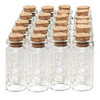 10 mL Cork Stopper Glass Bottles Mini Clear Glass Bottles 24 Pcs.