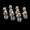 10Pcs Mini Glass Bottle Jars Vials Wish Bottle bulb Shape Wishing Bottles