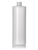 16 oz natural-colored HDPE cylinder round bottle with 24-410 neck finish