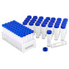 50Pcs-15ml Centrifuge Tubes with Rack | 30pcs-50ml Centrifuge Tubes Skirted Conical Bottom,Leak-Proof,Sterile,PP Material, Non- Pyrogenic, DN/RNase Free