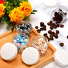 20 Pieces Round Pot Jars Plastic Cosmetic Containers Set with Lid for Liquid Creams Sample, 20 ml/ 0.7 oz (White Lid)