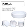 20 Pieces Round Pot Jars Plastic Cosmetic Containers Set with Lid for Liquid Creams Sample, 20 ml/ 0.7 oz (White Lid)