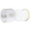 60 Grams/60 ML (2 oz) Round Clear Leak Proof Plastic Container Jars with Gold Lids for Travel Storage Makeup Cosmetic Lotion Scrubs Creams Oils Salves Ointments (12 Jars)