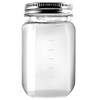 16 Ounce Clear Plastic Jars Containers With Screw On Lids - Refillable Round Empty Plastic Slime Storage Containers for Kitchen & Household Storage - BPA Free (5 Pack)