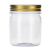 8 Ounce Clear Plastic Jars with Gold Lids - Refillable Round Clear Containers Clear Jars Storage Containers for Kitchen & Household Storage - BPA Free (24 Pack)