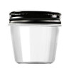 4 Ounce Clear Plastic Jars with Black Lids - Refillable Round Clear Containers Clear Jars Storage Containers for Kitchen & Household Storage - BPA Free (30 Pack)
