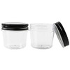 4 Ounce Clear Plastic Jars with Black Lids - Refillable Round Clear Containers Clear Jars Storage Containers for Kitchen & Household Storage - BPA Free (40 Pack)