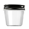 4 Ounce Clear Plastic Jars with Black Lids - Refillable Round Clear Containers Clear Jars Storage Containers for Kitchen & Household Storage - BPA Free (40 Pack)