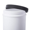 Plastics 41836 Canister with Lid, HDPE, 12 Piece, 32 oz, White