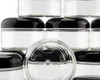 4-Ounce Clear Plastic Jars (12-Pack); Jars w/Black Domed Lids for Cosmetics, Kitchen Spices, Crafts & Office