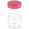 6 Pieces 1 oz. USA Acrylic Round Clear Jars with Flat Top Lids for Creams, Lotion, Make Up, Cosmetics, Samples, Herbs, Ointment (12 Pieces Jars + Lids, ROSE GOLD)