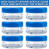 5ml/5g Small Containers With Lids - 35Pcs Plastic Jars With Lids (Blue) - Small Plastic Containers With Lids for Cosmetics Lip Balm Candles Tea Pills Herbs Mints Spice Salve Powders & DIY Products