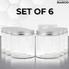 Plastic Jars With Lids, Clear Jar With Lids, Plastic Mason Jar, Storage Containers For Cosmetics, Slime Storage Jars, Desert Containers, Nice Plastic Jar Silver Or Gold Lid Options (8 oz, Silver)