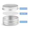 Round Silver Aluminum Metal Tin Storage Jar Containers with Secure Screw Top Lids for Cosmetic, Lip Balm ,DIY Salves, Candles,pill, Skin Care and tea , 24pcs