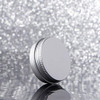 Screw Top Silver Aluminum Tin Jar with Screw Lid and Blank Labels - 31pcs, 1oz