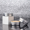 Screw Top Silver Aluminum Tin Jar with Screw Lid and Blank Labels - 23pcs, 2oz