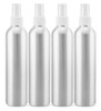 Cornucopia 8oz Aluminum Fine Mist Spray Bottles with Atomizers (4-Pack, w/White Caps); Metal Spritzer Bottles for Aromatherapy, Personal Care, and Sterilizing