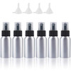 Spray Bottles Aluminum 50ml/1.69oz Travel Size Empty Mini Refillable Metal Spray Bottle Set with Lid for Liquids Skincare Cosmetic Perfume Storage with 4pcs Funnels(6 PACK)