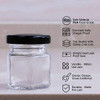1.5 oz Clear Hexagon Jars,Small Glass Jars With Lids(black),Mason Jars For Herbs,Foods,Jams,Liquid,Mini Spice Jars For Storage 30 Pack …