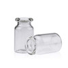 Borosilicate Glass Clear Flat Bottom Crimp Headspace Vial, Beveled Finish, Short Neck, 6ml Capacity, 22x38mm, Case of 100