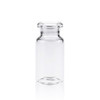 Borosilicate Glass Clear Flat Bottom Headspace Vial, Beveled Finish, 10ml Capacity, Case of 100