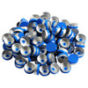 20mm Flip Off Caps-100 Pcs Aluminum-Plastic Blue Flip Off Caps for Glass Vial