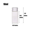 MaxMau 100 10ml Vials Small Mini Tiny Glass Bottles Clear Empty Jars with Aluminum Top Screw Lids Message Sample Bottle Wedding Favors Decorations DIY Jewelry Accessories Liquid Hold Storage