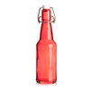 11 oz. Red Glass Grolsch Beer Bottle - Airtight Seal with Swing Top/Flip Top - Supplies for Home Brewing & Fermenting of Alcohol, Kombucha Tea, Wine, Homemade Soda (6-pack)