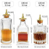 Bitters Bottle Set of 6 - Glass Bitter Bottle, with Zinc Alloy Dash Top, Great Bottle for Your Bitters - DSBT6 (6)