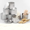 24 Pack Candle Tins 8oz Round Mental Tins for Candle Making, Arts Crafts, Storage