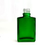 1 oz Green SQUARE Glass Bottle w/ 18-415 Tamper Evident Neck Finish