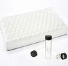 Pack of 100 Glass Vials with Black Phenolic Screw Caps,1 Dram/4ml(1/8 fl oz), for Liquids or Dry Goods (Clear)
