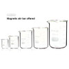 ULAB Scientific Glass Beaker Set with Magnetic Stir Bar Offered, 5 Sizes 50ml 100ml 250ml 500ml 1000ml, 3.3 Boro Griffin Low Form with Printed Graduation, UBG1002