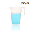 ULAB Half Handle Plastic Measuring Beaker, Vol. 3000ml , with Spout and Molded Graduation, UBP1011