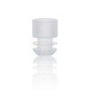 ULAB Plastic Test Tubes with Flange Stoppers, 50pcs of Dia.16x125mm Party Tubes, Nature Color, 50pcs PE Flange Stoppers, Dia.16mm, Nature Color, UTT1015