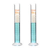 ULAB Scientific Glass Measuring Cylinder 250ml, 3.3 Boro Round Base, Pack of 2, UMC1002