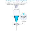 Borosilicate Glass 10000ML Separating Funnel Heavy Wall Conical Separatory Funnel with PTFE Stopcock Lab,Pyrex,Food，pear - 10L