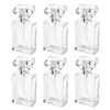 Glass Refillable Perfume Bottle 30ml Portable Square Empty Glass Perfume Atomizer Bottle Clear Spray Glass Bottle Atomizer Container with Spray Applicator Glass Bottle(6 PCS,White)