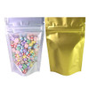 100PCS Matte Double-Sided Colored Stand-Up Bags (8.5x13cm (3.3x5.1"), Translucent/Gold)