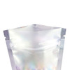 100PCS Matte Translucent Front Colored Stand-Up Resealable QuickQlick Bags (8.5x13cm (3.3x5.1"), Translucent/White)