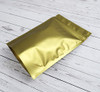 100PCS Matte Double-Sided Colored Stand-Up Resealable QuickQlick Bags (12x18cm (4.7x7.1"), Gold)