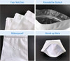 100 Pack Matte White Stand Up Mylar Bags - 5.5x7.8 Inches Resealable Smell Proof Ziplock Packaging Pouch, Sealable Foil Bags for Food Storage, Sample Pouches