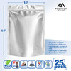 50 Mylar Bags 1 Gallon - Extra Thick 7.4 Mil - 10"x14" Airtight Vacuum Sealing Sealable Mylar Bags for Long Term Food Storage - Odor Free Heat Resistant - Light and Moisture Proof Fresh Saver Packs
