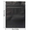 100 Pack Mylar Bags - 3.3 x 5.1 Inch Resealable Smell Proof Bags Foil Pouch Bag Flat Bag Matte Black