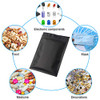 100 Pack Resealable Mylar Bags - 7.1 x 10.2 Inch Smell Proof Bags Foil Pouch Flat Bag Matte Black