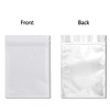 Mylar Bags - 100 Pack 5.5 x 7.8 Inch Resealable Foil Pouch Bag Food Storage with Front Window White