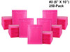 250-Pack #0 (6" x 10") Premium Hot Pink Color Self Seal Poly Bubble Mailers Padded Shipping Envelopes (Total 250 Bags)